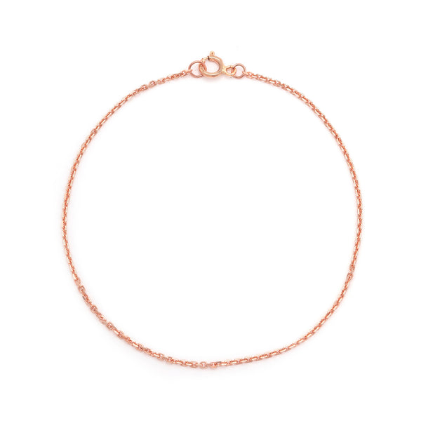 Silken Rolo Bracelet | Solid 14k Rosegold