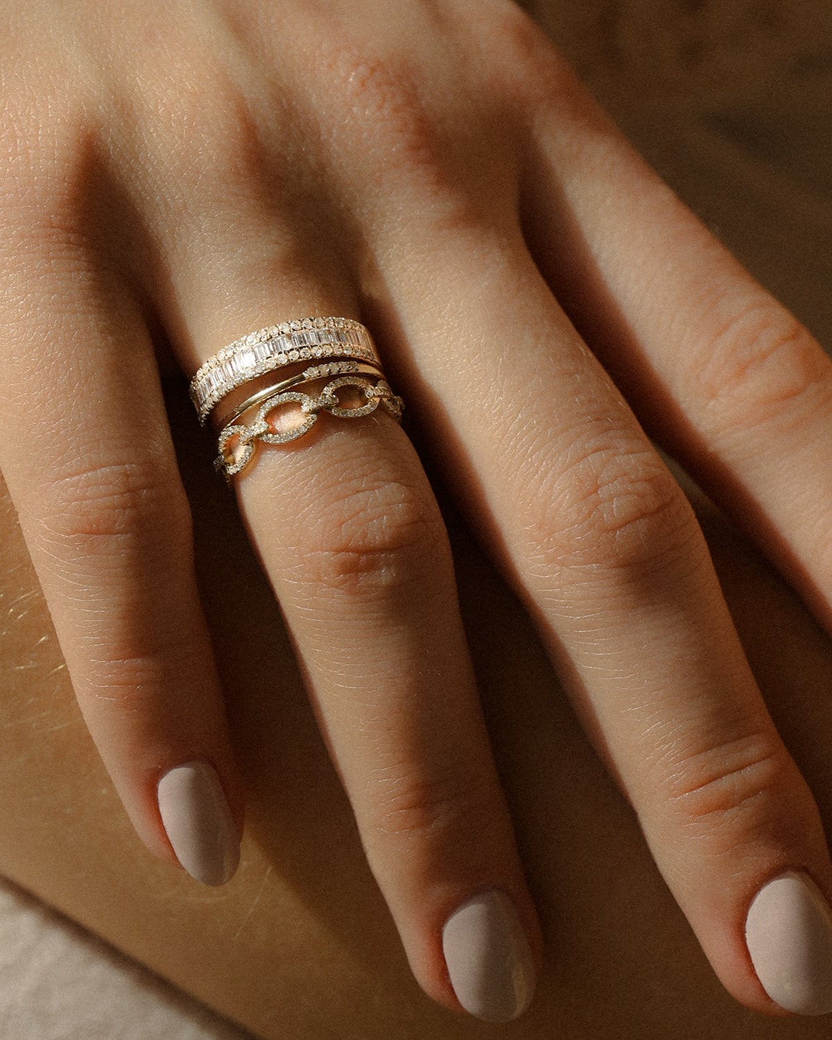 Diamond Pavé Chain Ring