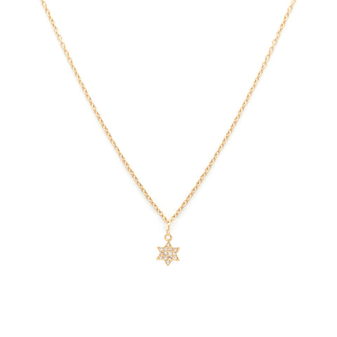 Star of David Necklace | 14k Gold & Diamond