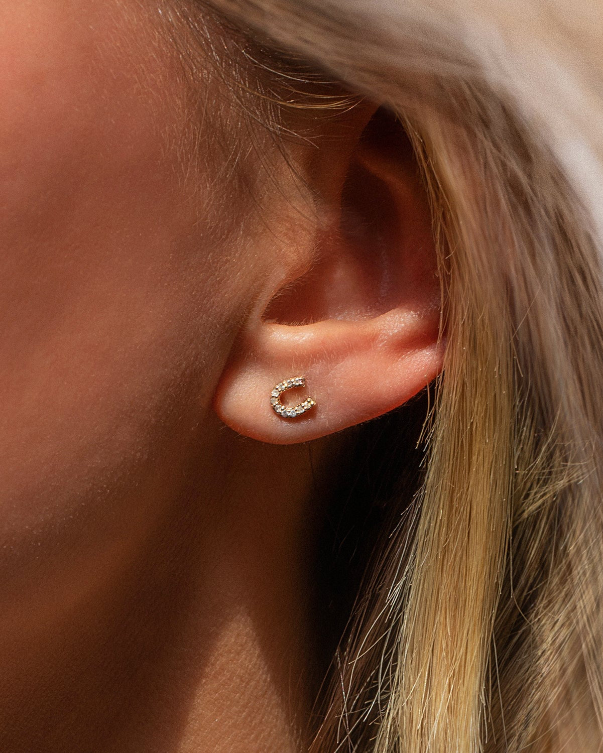 Tiny Horseshoe Studs