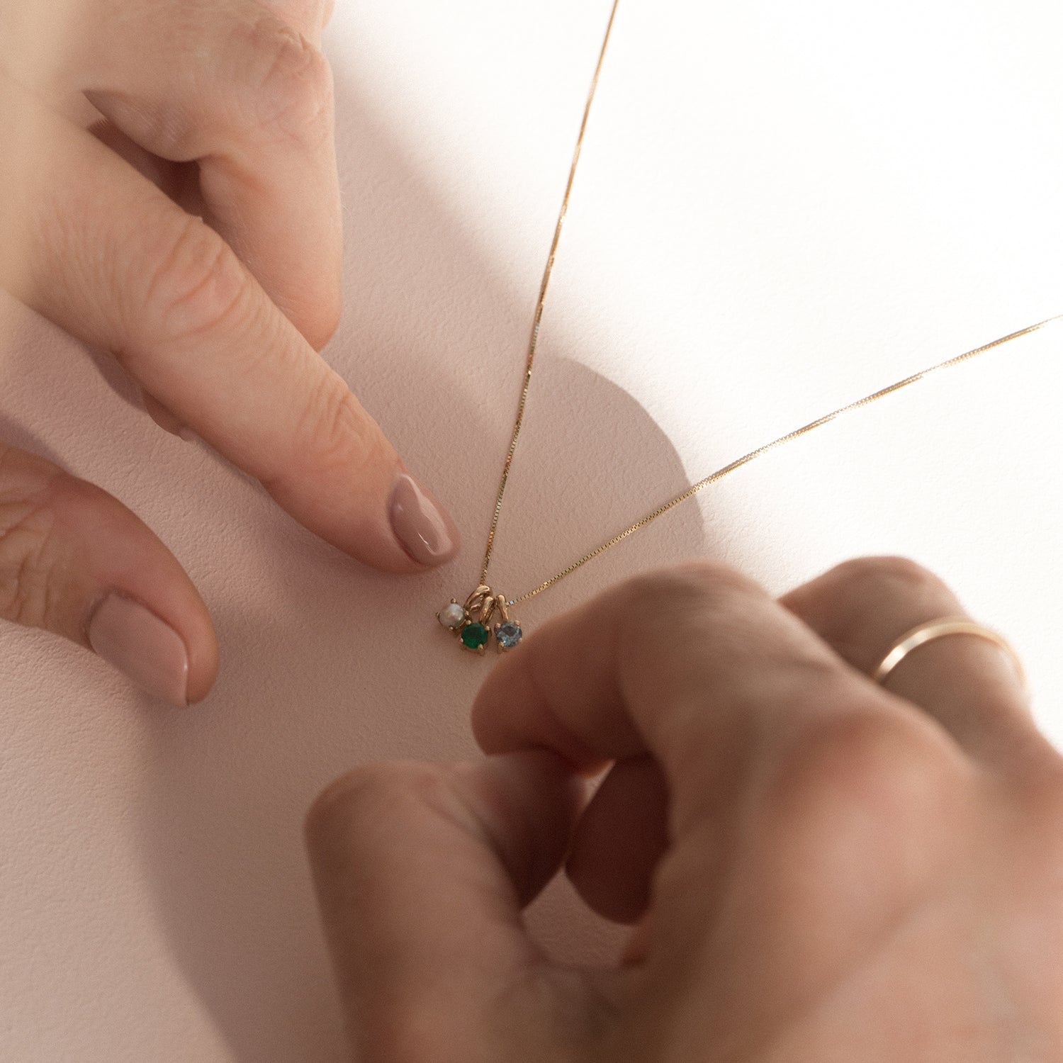 Aquamarine Birthstone Necklace