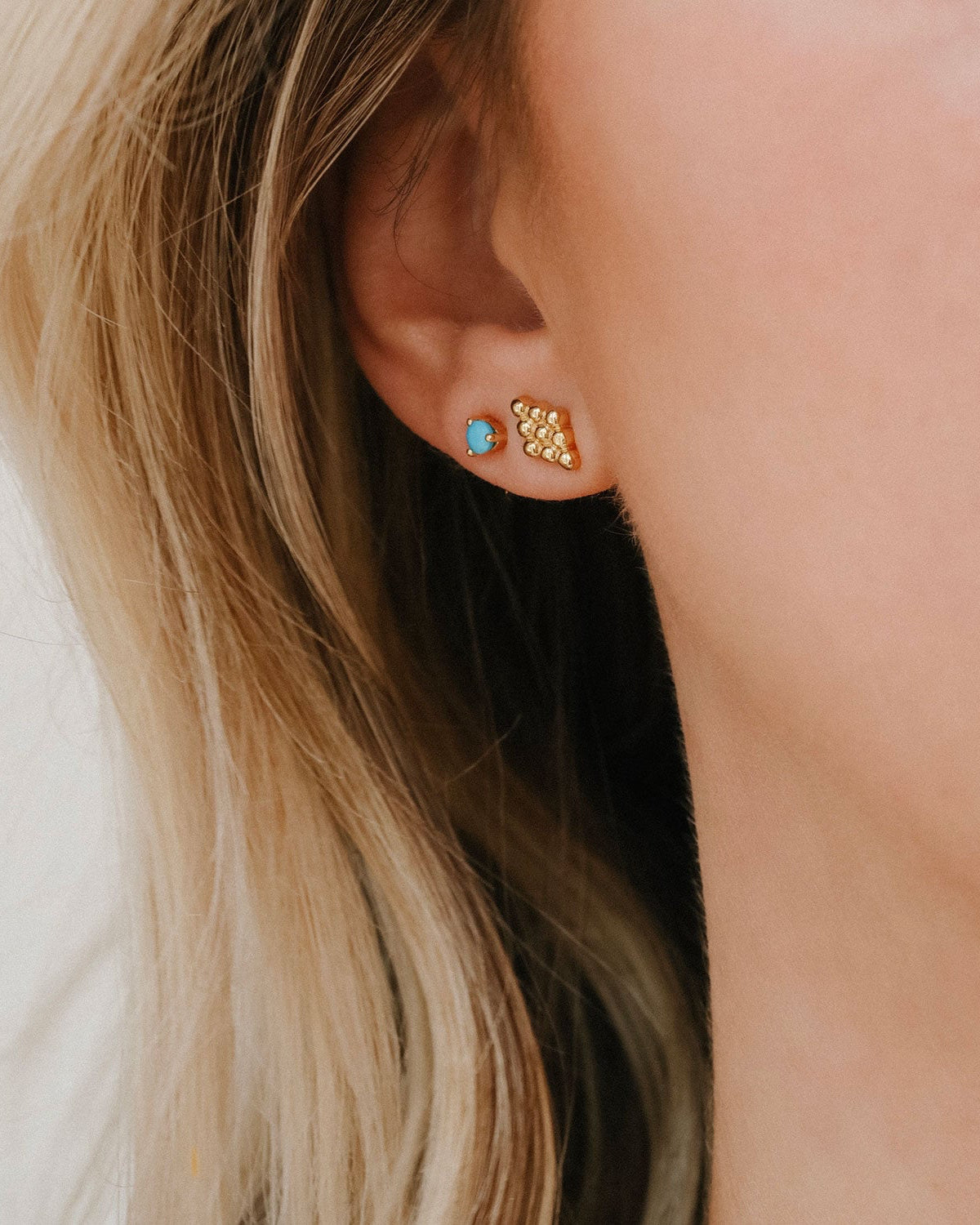 Turquoise Birthstone Studs