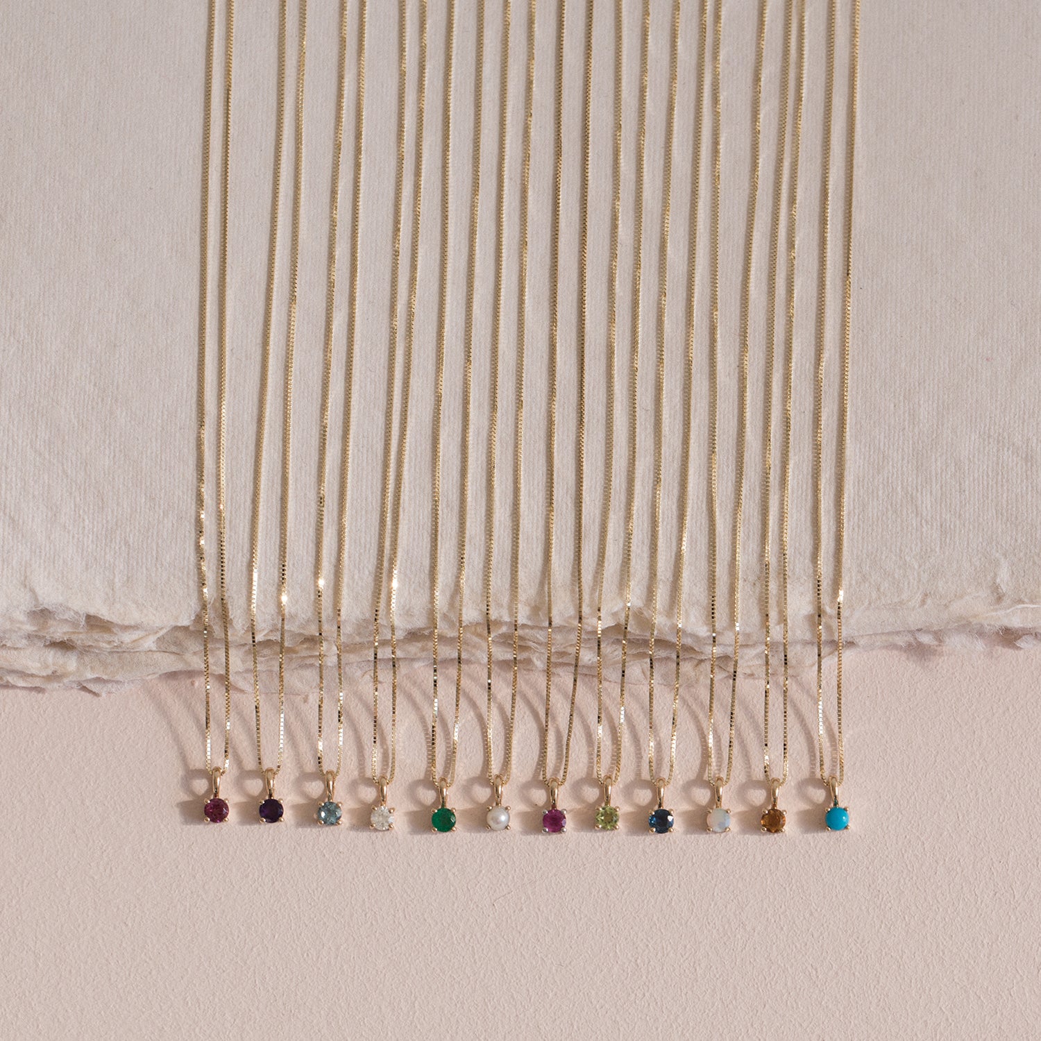 Leah Alexandra 14k gold birthstone necklaces