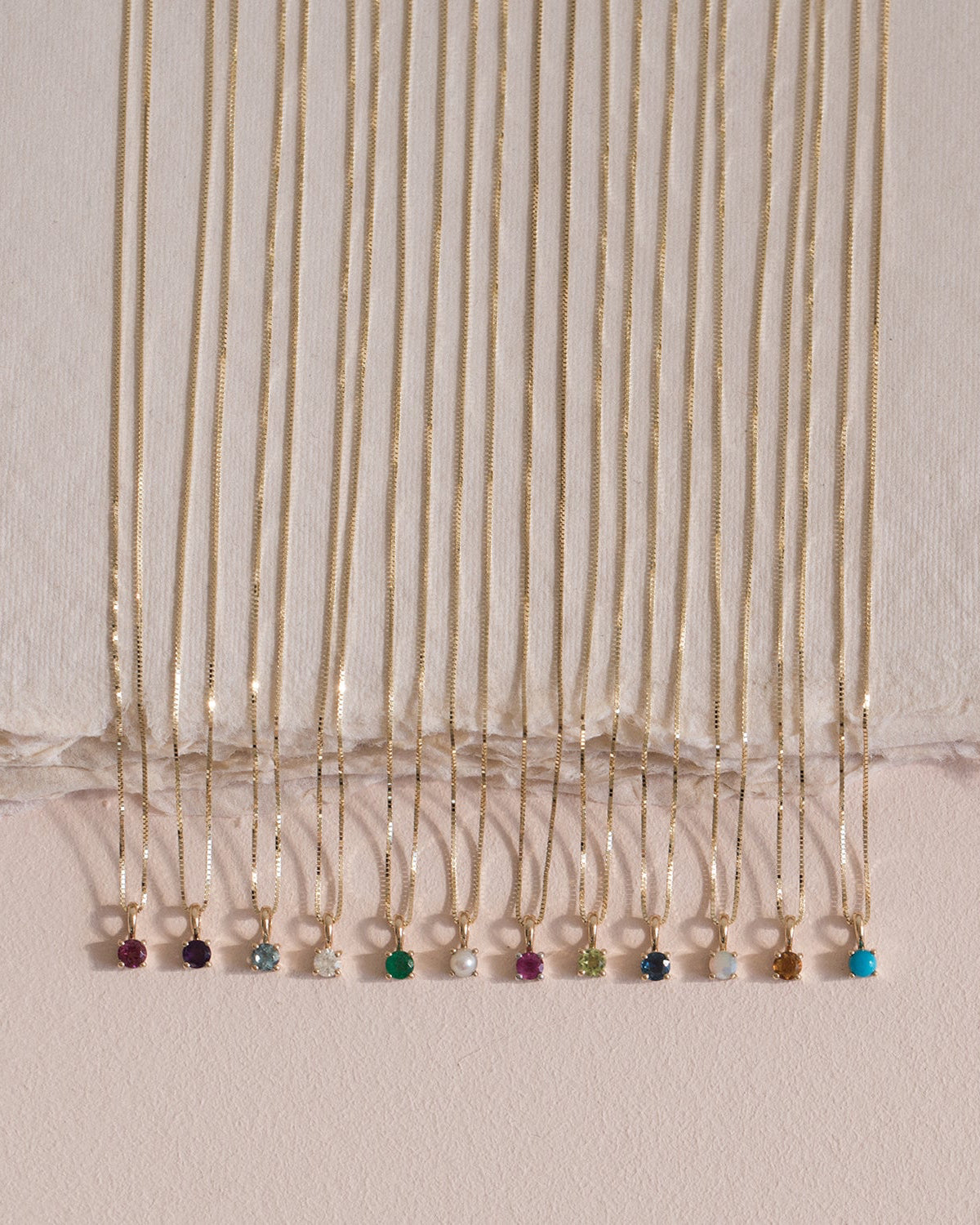 Leah Alexandra 14k gold birthstone necklaces
