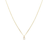 Leah Alexandra pearl birthstone 14k gold necklace