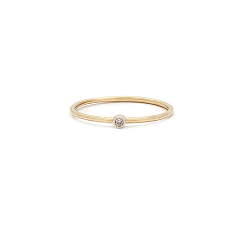 Leah Alexandra diamond 14k gold stacking ring Latitude Ring