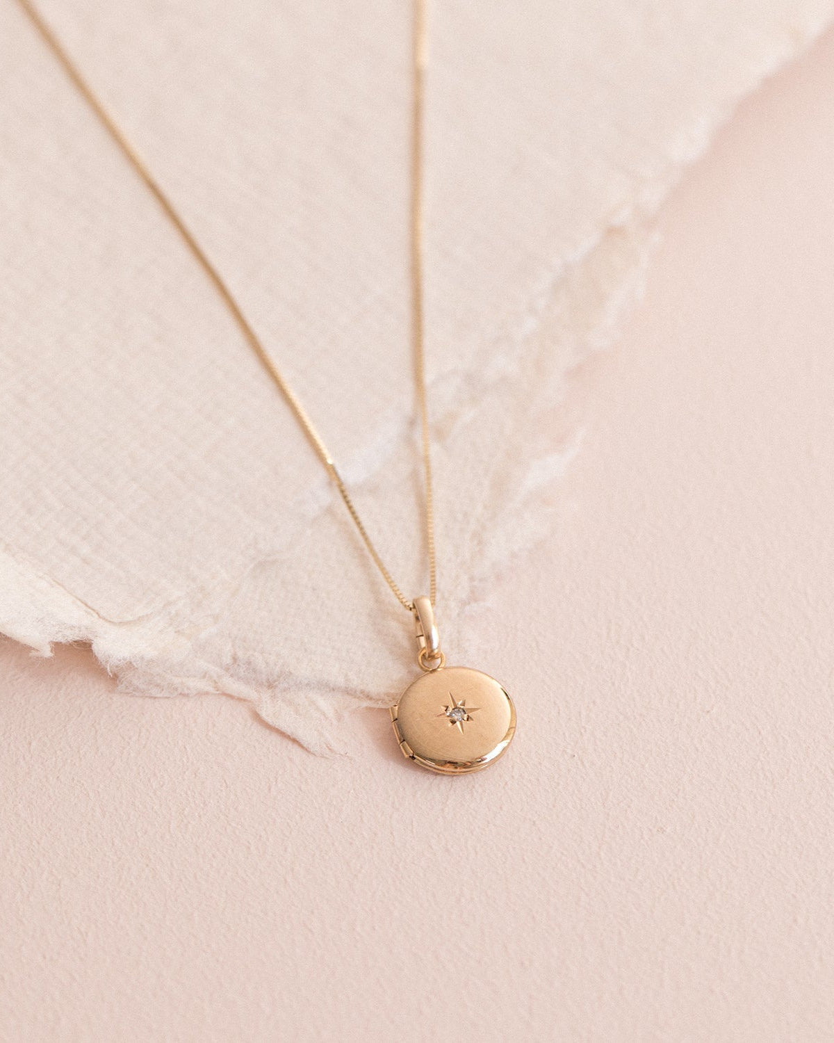 Petite Round Diamond Locket