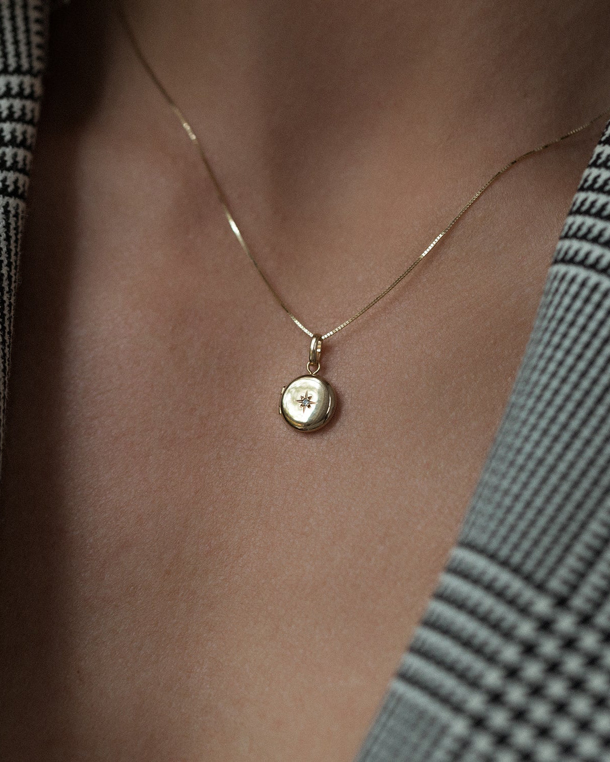 Petite Round Diamond Locket