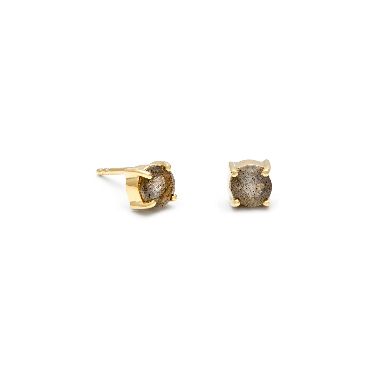 leah alexandra petite prong labradorite gold studs