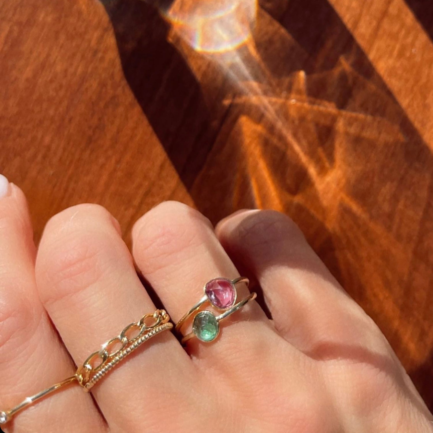 Pink Sapphire Rosecut Ring
