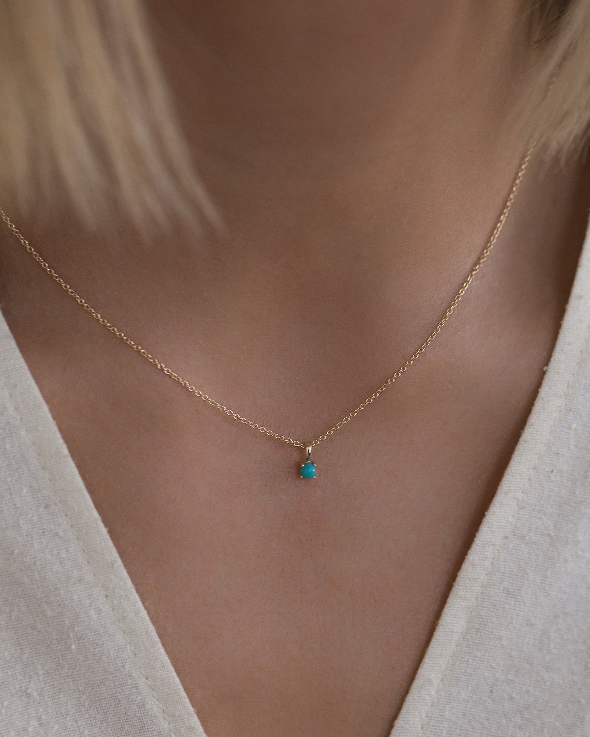 Turquoise Birthstone Necklace