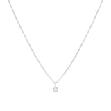 Birthstone Necklace | Silver & White Topaz