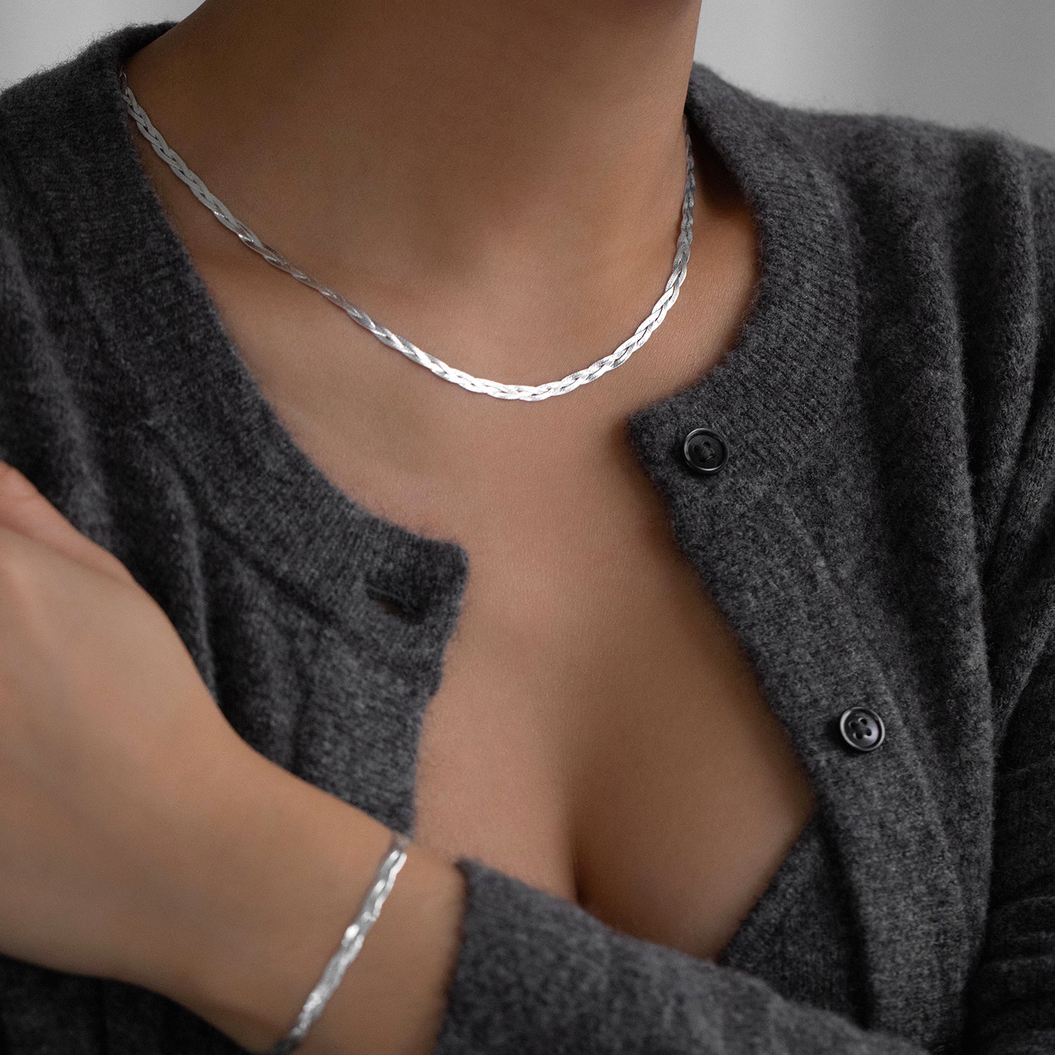 Braided Herringbone Necklace