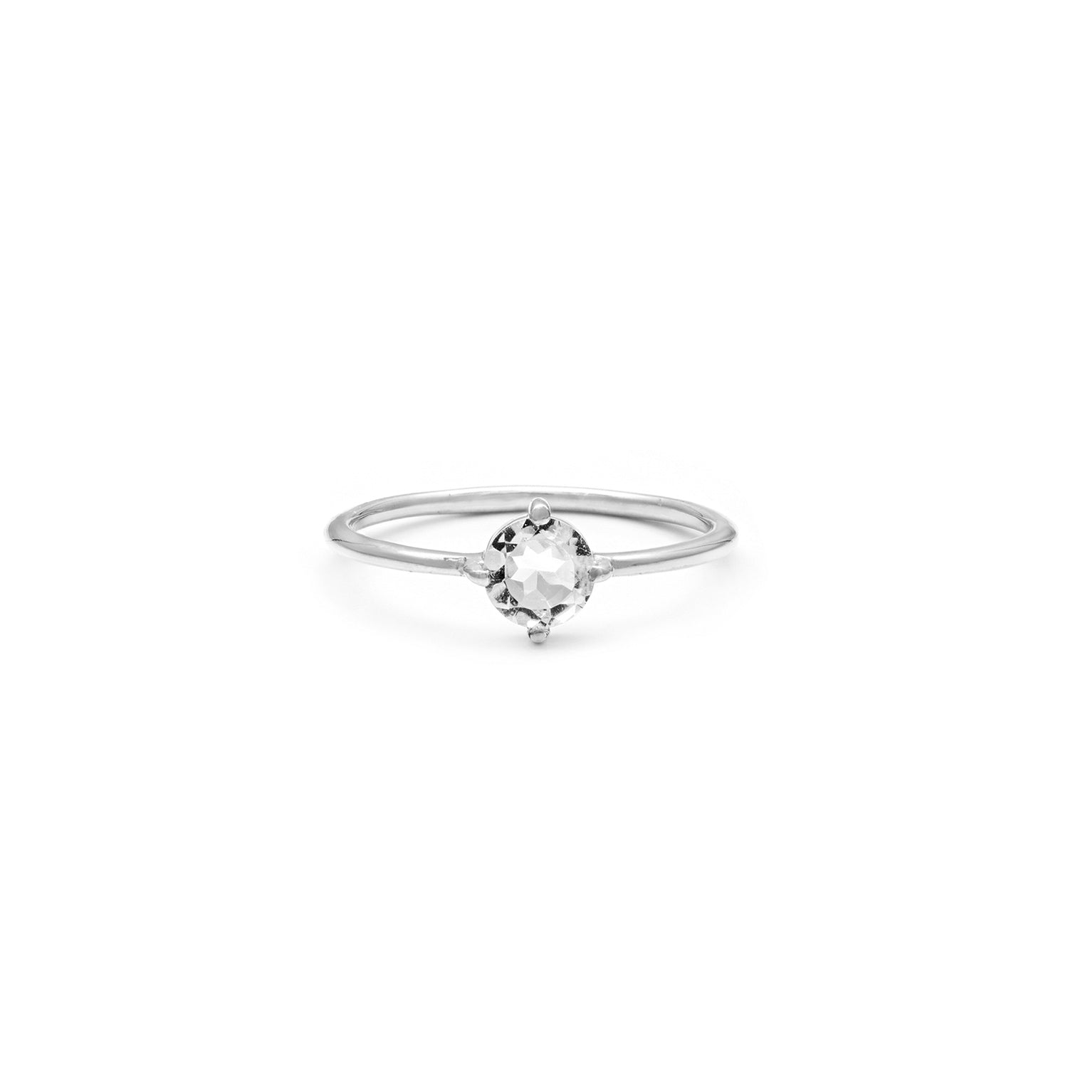 Compass White Topaz Ring
