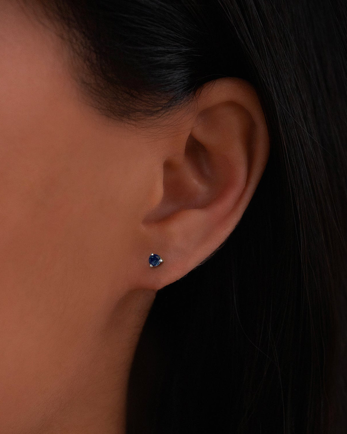 Blue Sapphire Birthstone Studs