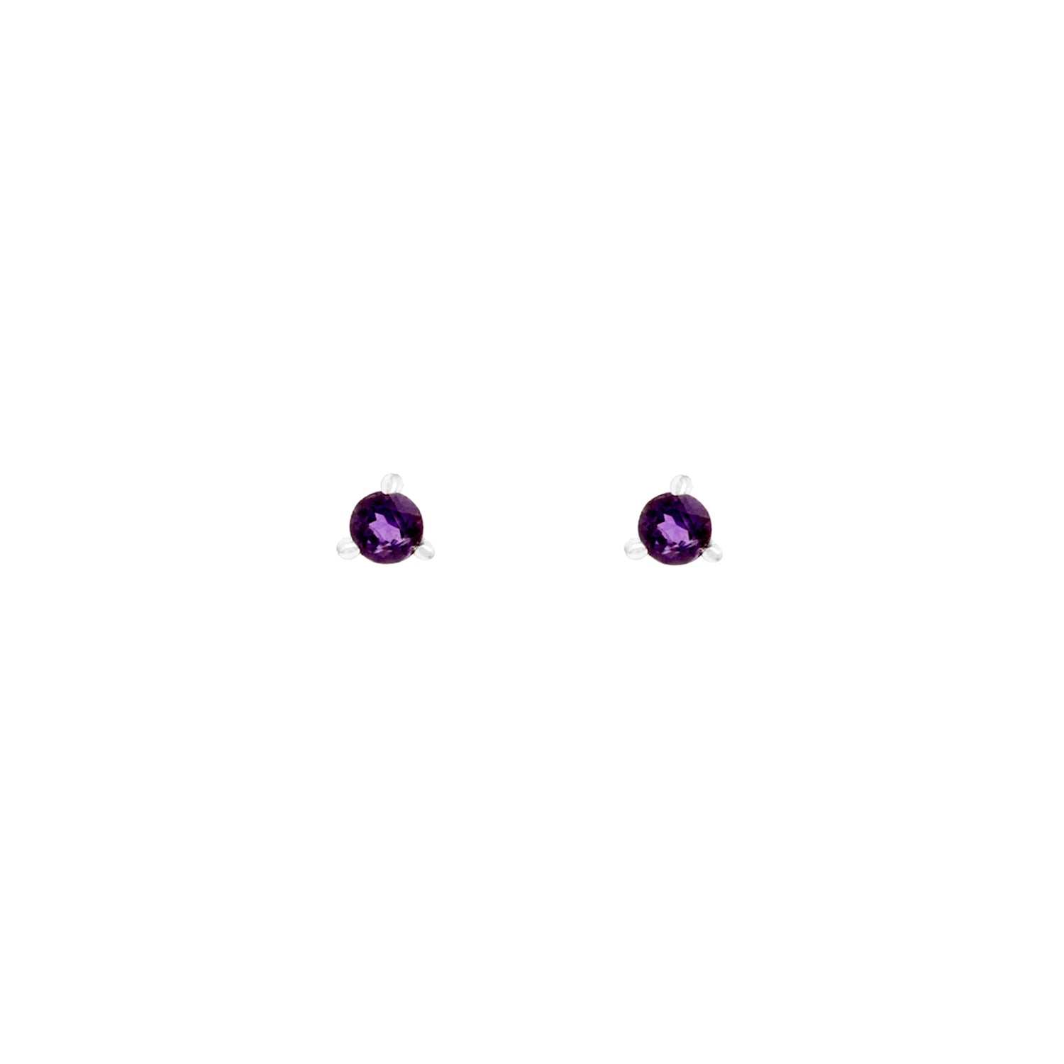 Amethyst Birthstone Studs