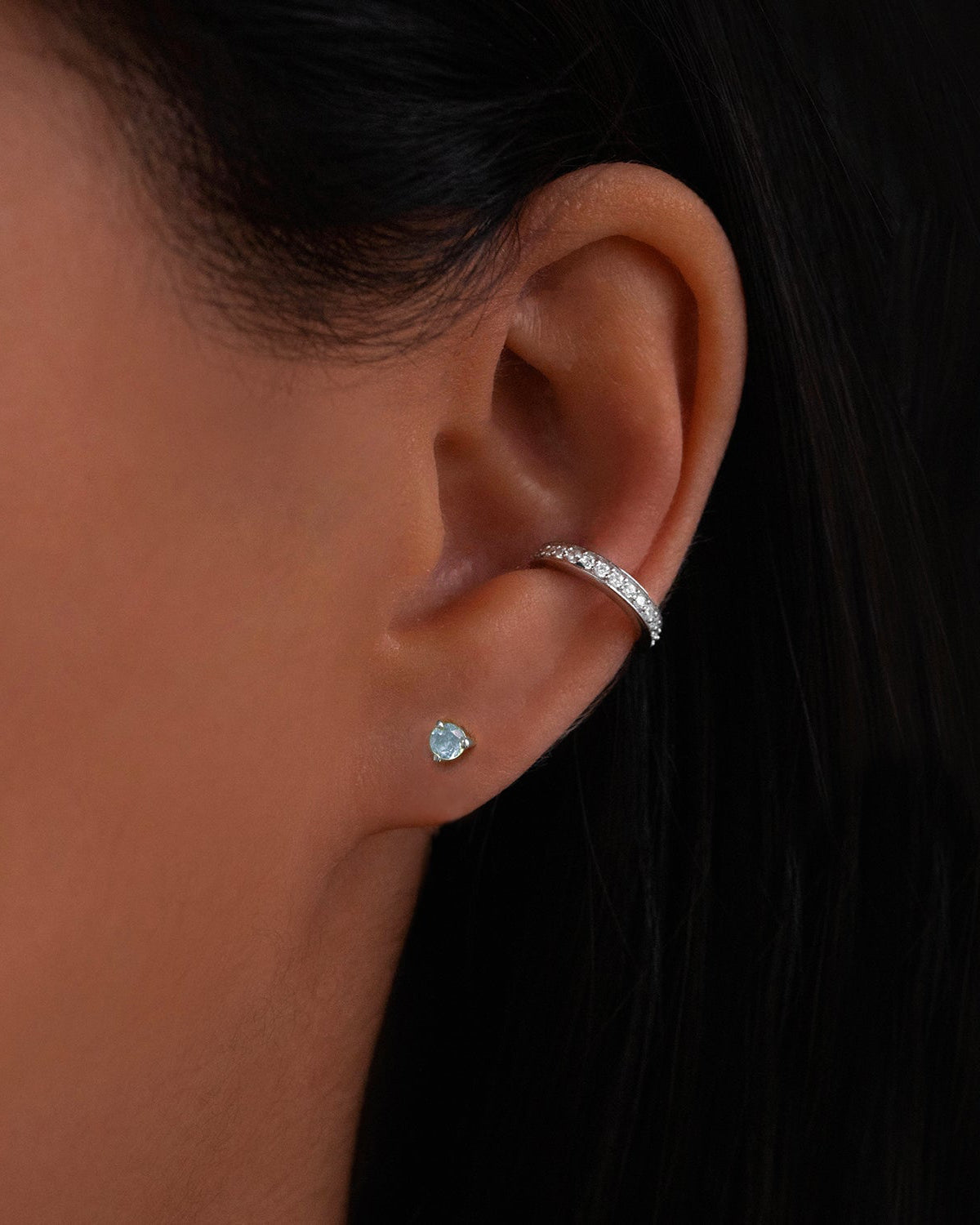 Aquamarine Birthstone Studs
