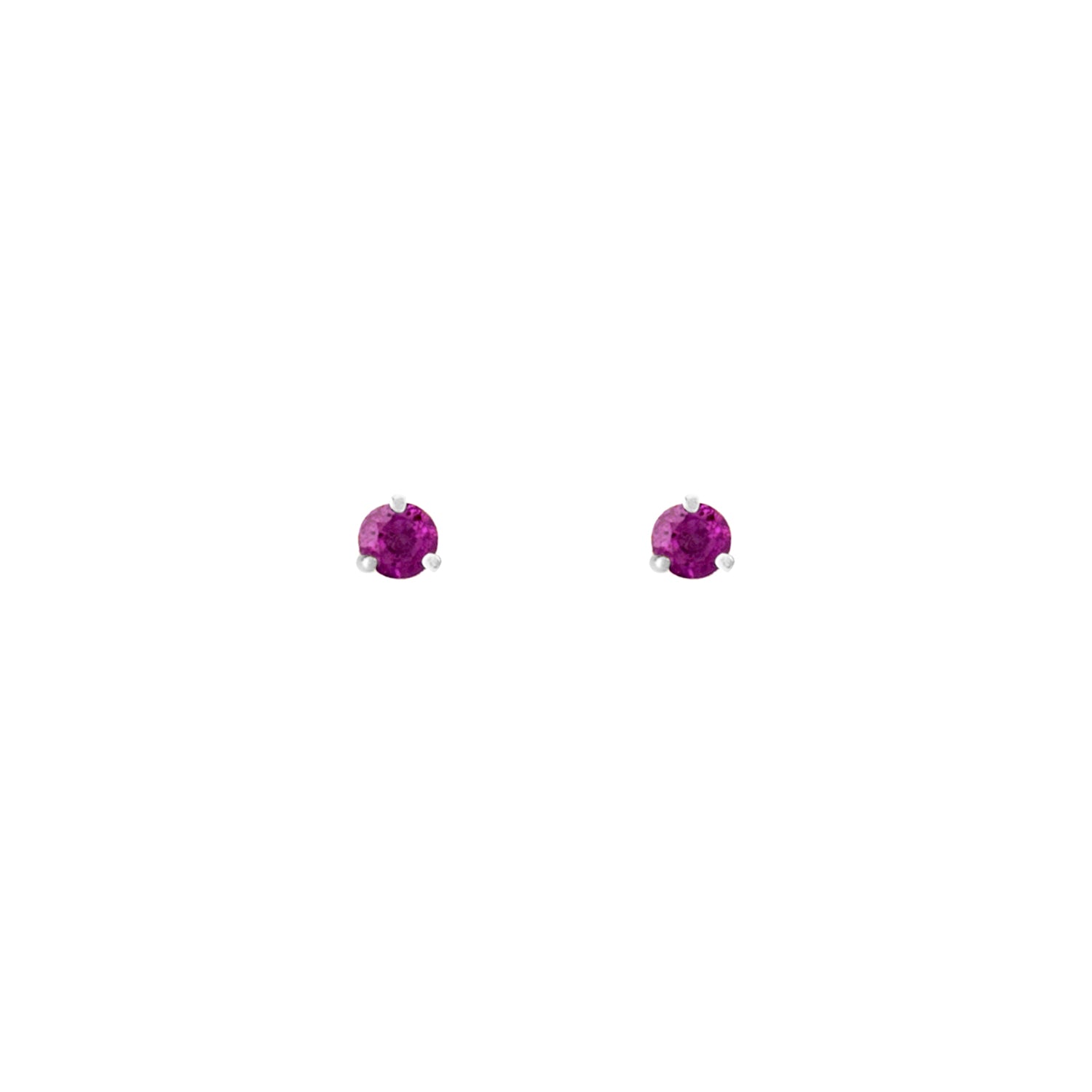 Garnet Birthstone Studs