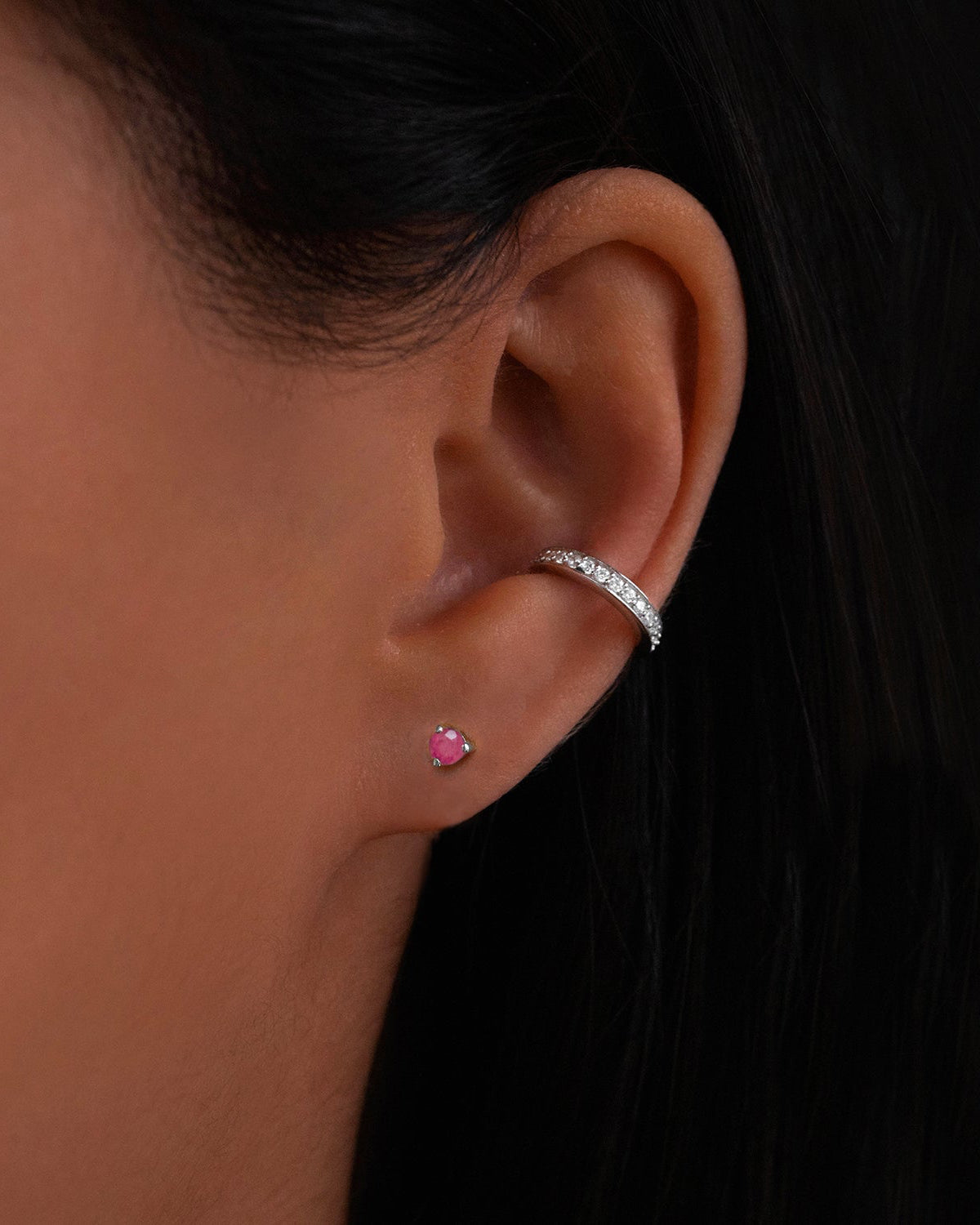 Ruby Birthstone Studs
