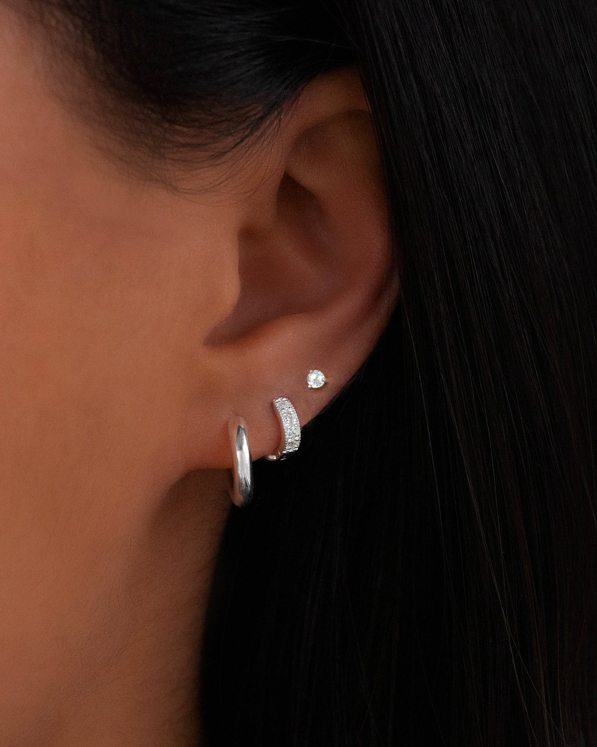 White Topaz Birthstone Studs