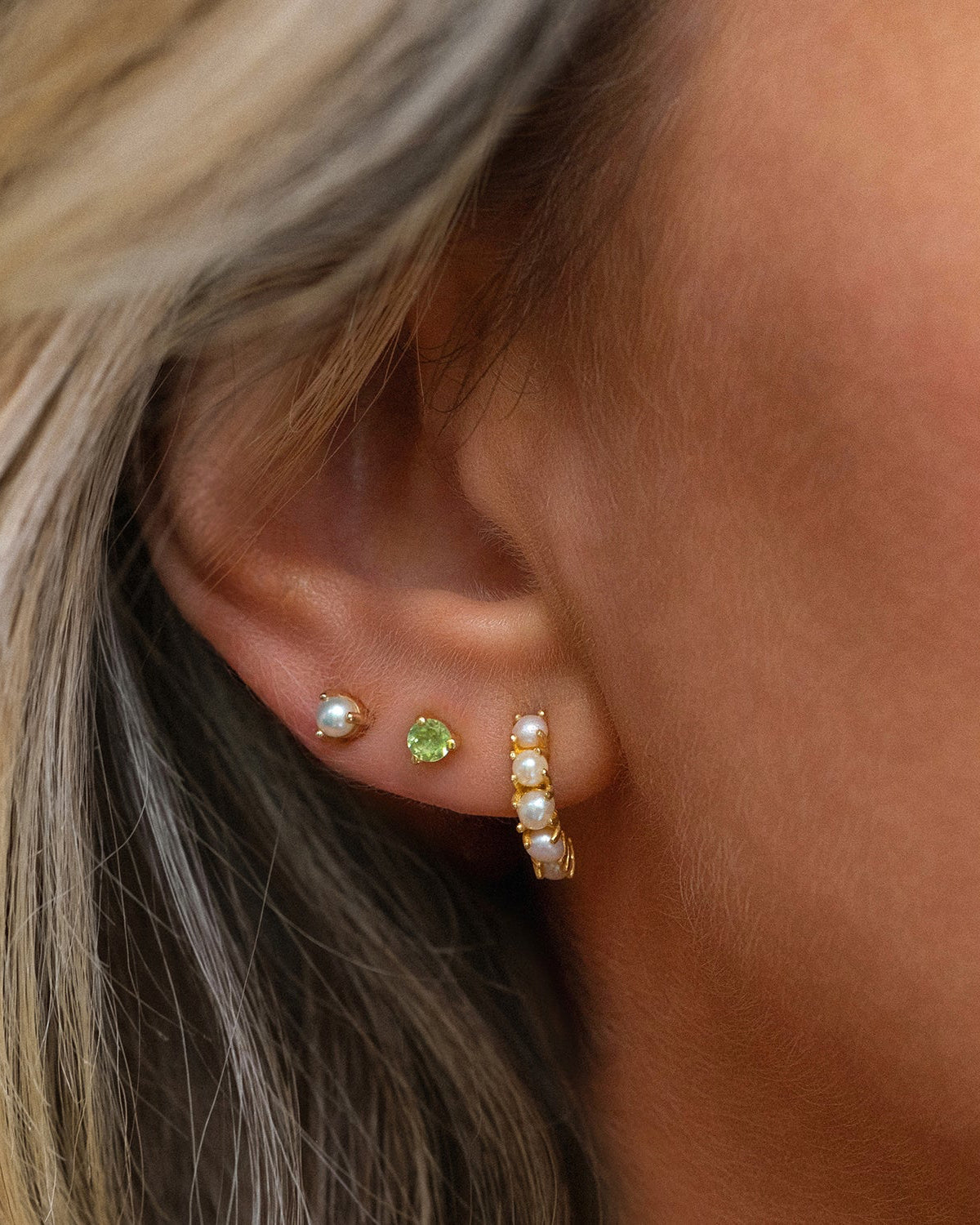 Peridot Birthstone Studs