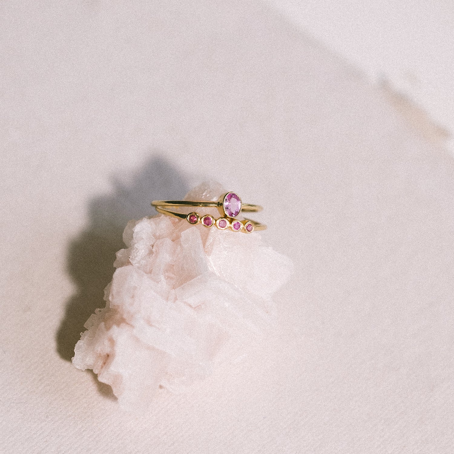 Petite Oval Pink Sapphire Ring