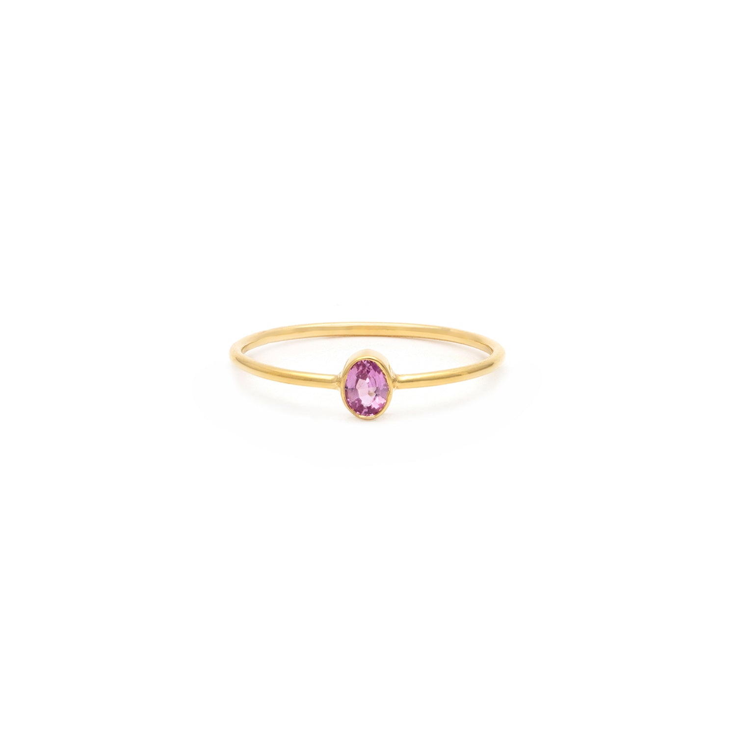 Petite Oval Pink Sapphire Ring