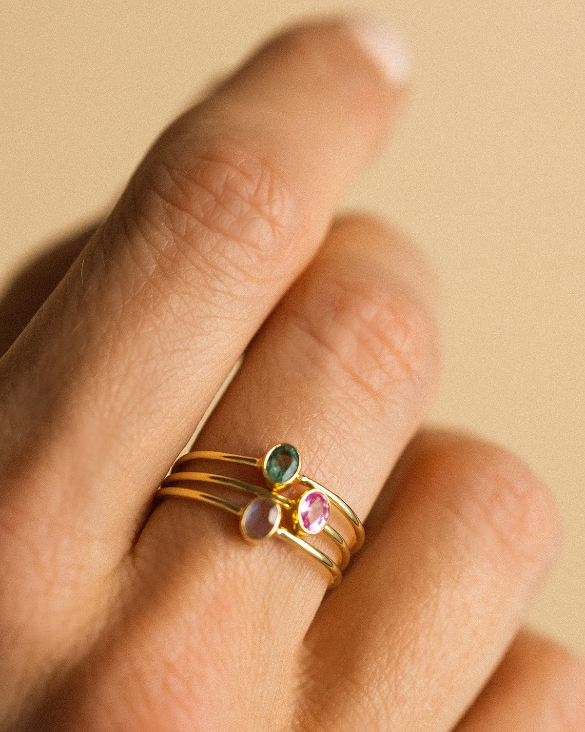 Petite Oval Emerald Ring