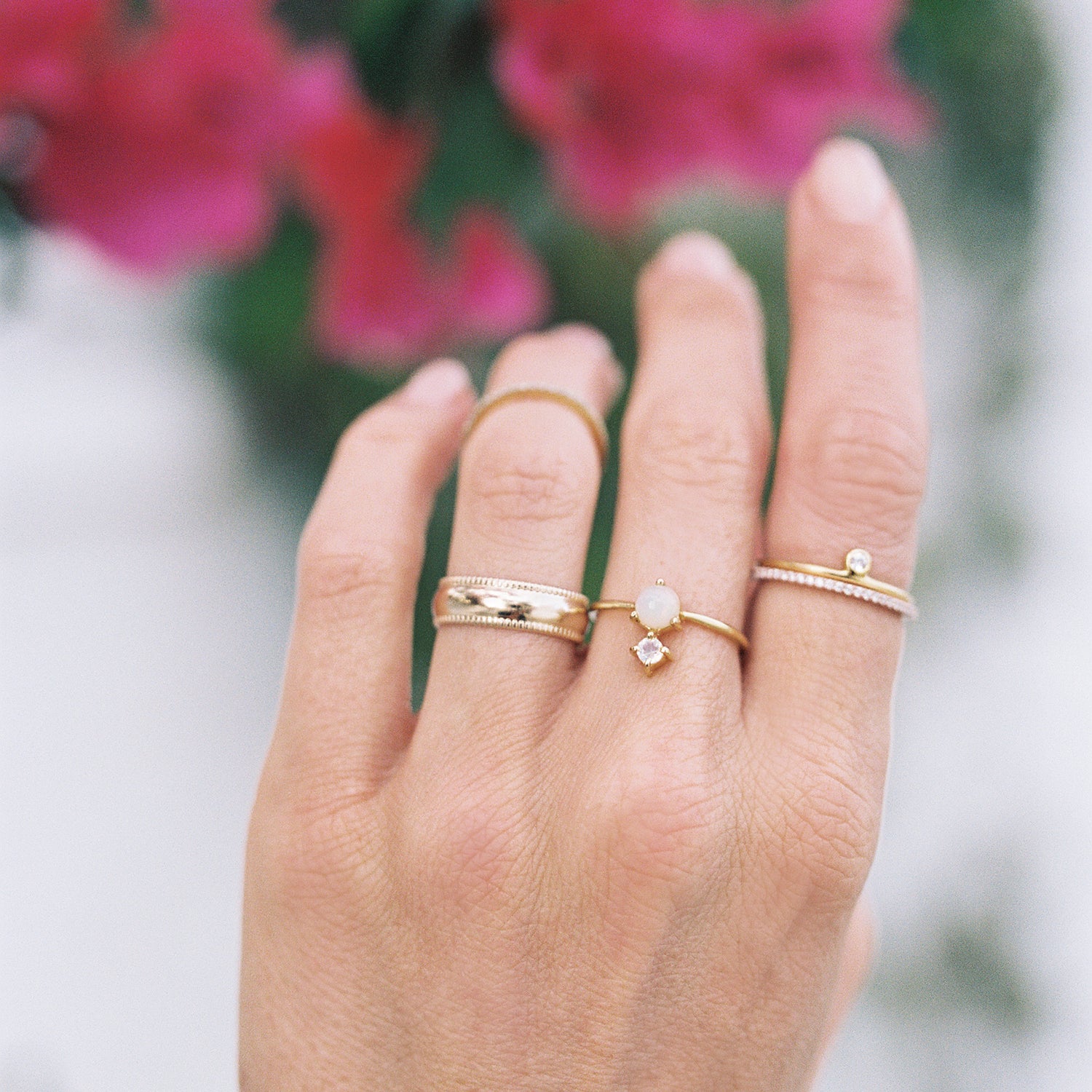 gold stacking rings