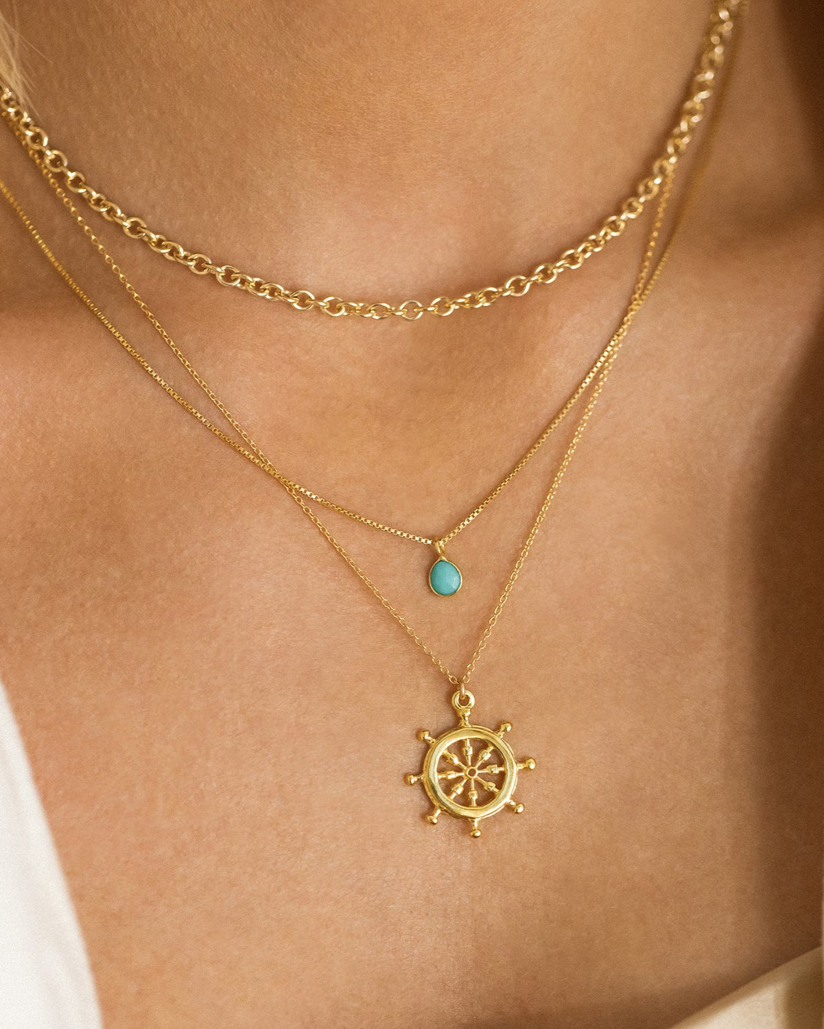 Sofia Slice Turquoise Necklace