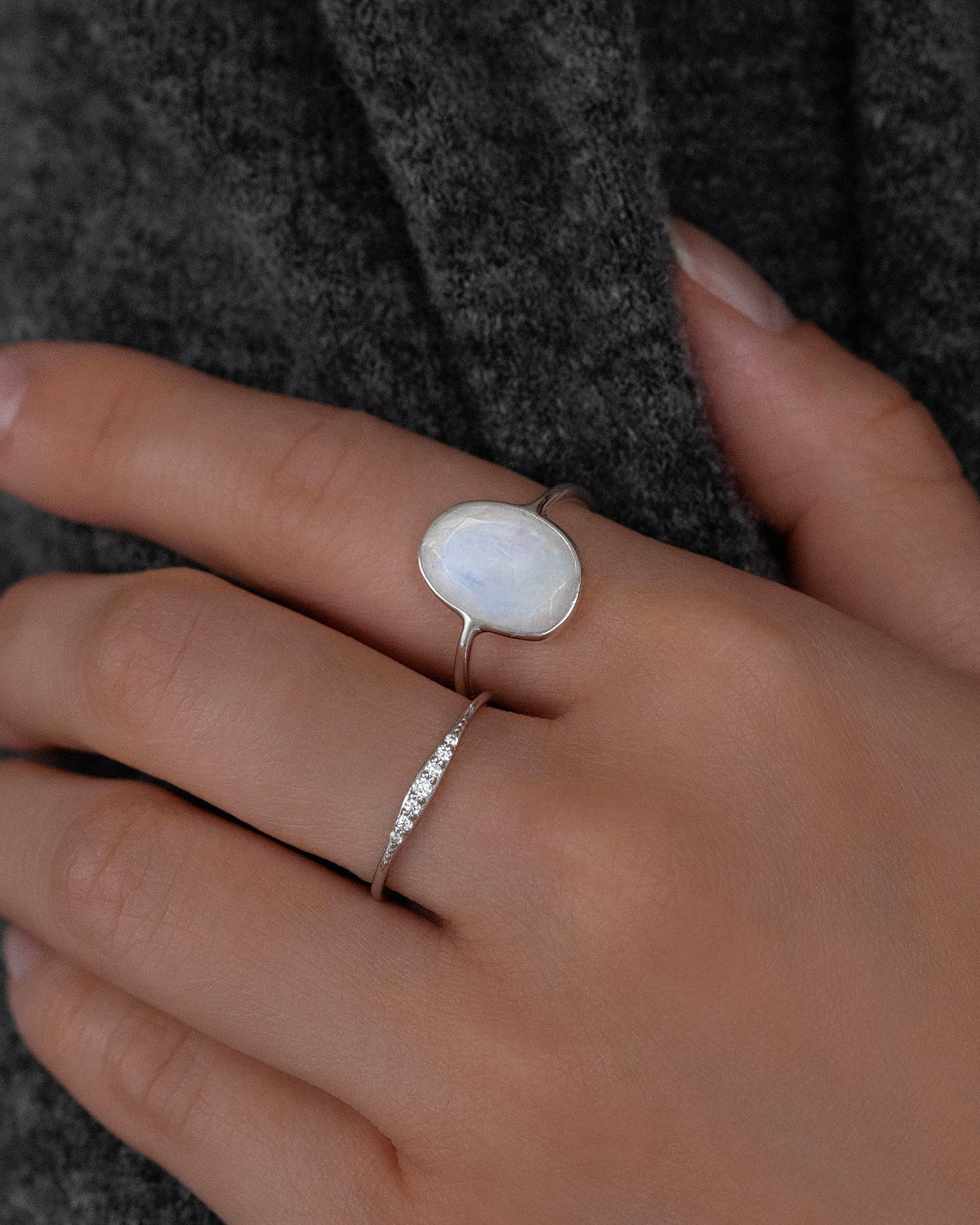 Selena Slice Moonstone Ring