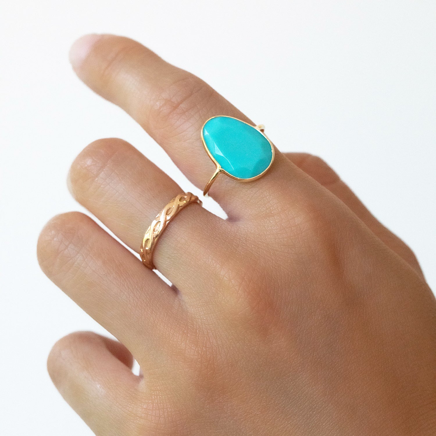 Selena Slice Turquoise Ring