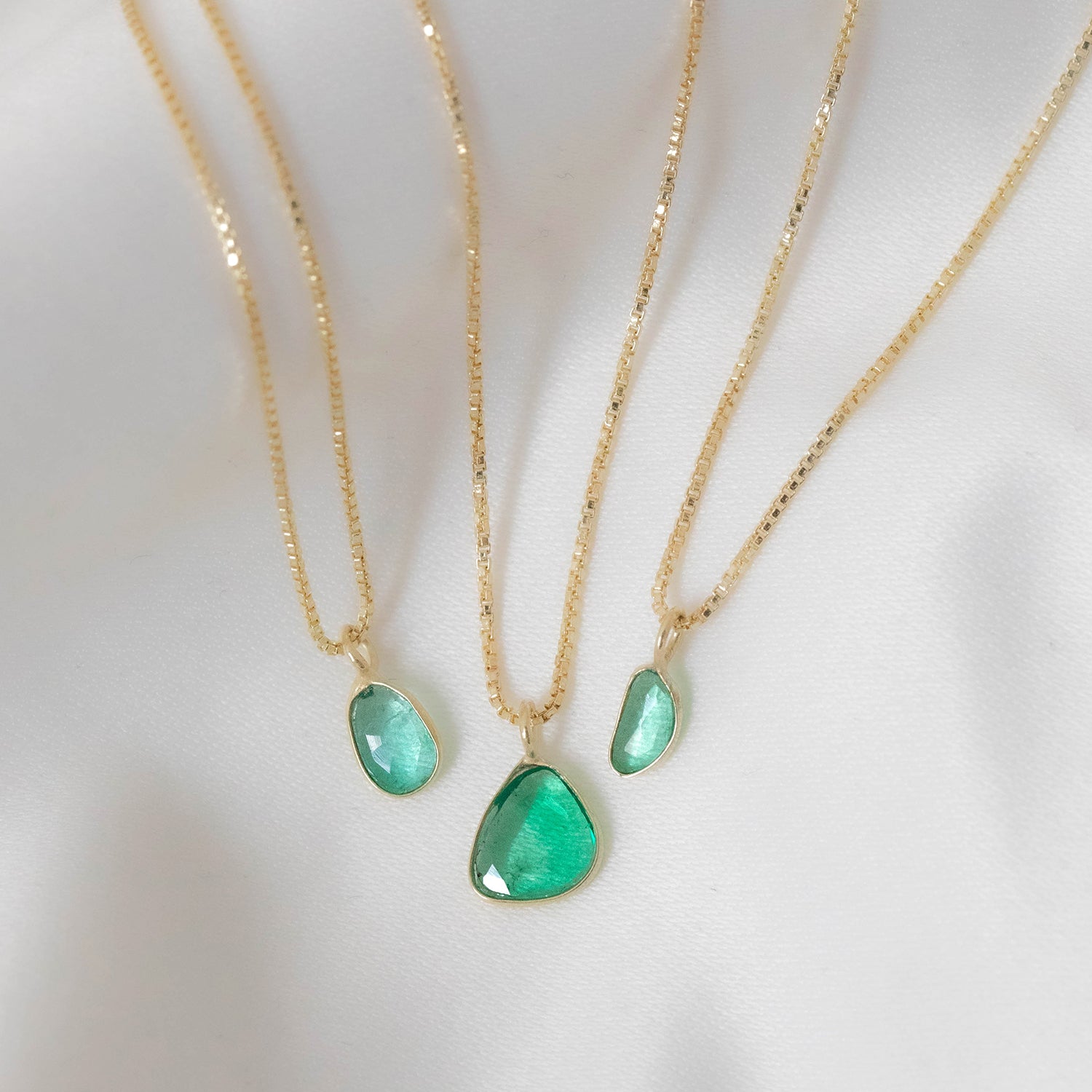 Sofia Slice Emerald Necklace