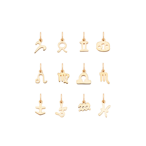 Petite Zodiac Charms | Solid 10k Gold