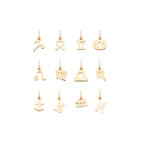 Petite Zodiac Charms | Solid 10k Gold