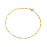 Shimmer Mirror Anklet | Solid 14k Gold