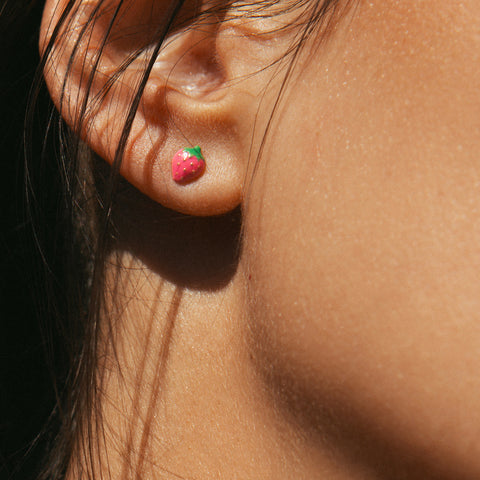 Strawberry Studs | 10k Gold