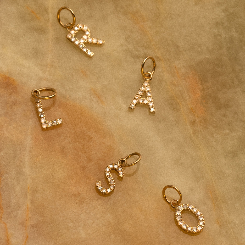 Spark Charm Diamond Letter