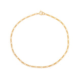 Figaro Chain Bracelet | Solid 14k Gold