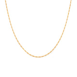 Figaro Chain Spark Necklace | 14k Gold