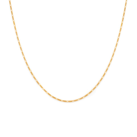 Figaro Chain Spark Necklace | 14k Gold