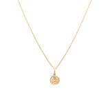 Love Token Necklace Round | 14k Gold & Diamond