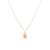 Love Token Necklace Square | 14k Gold & Diamond