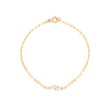 Toi Et Moi Bracelet | 14K Gold & White Topaz