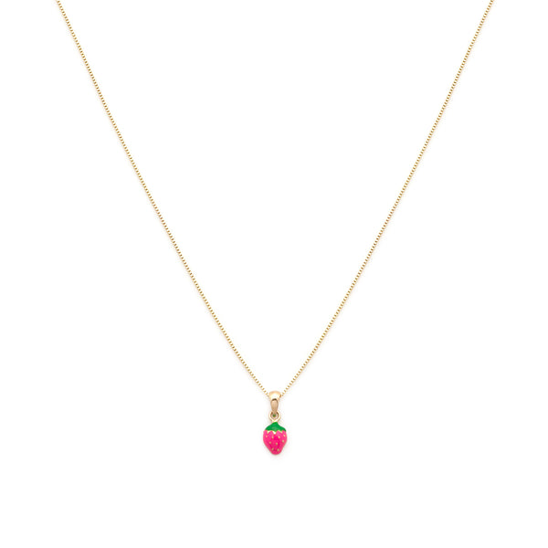 Strawberry Necklace | 14k Gold