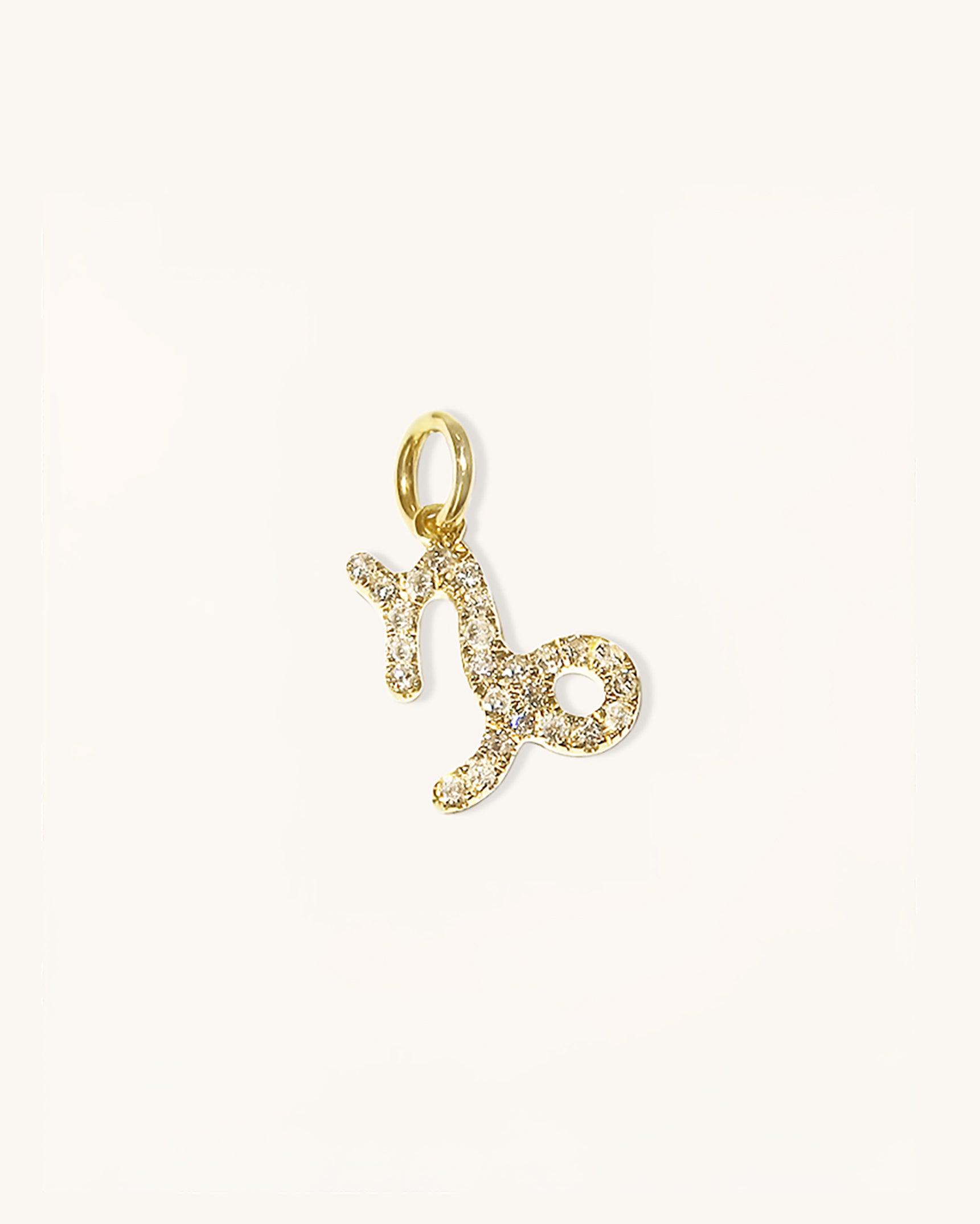 Diamond Zodiac Charm 14K Gold