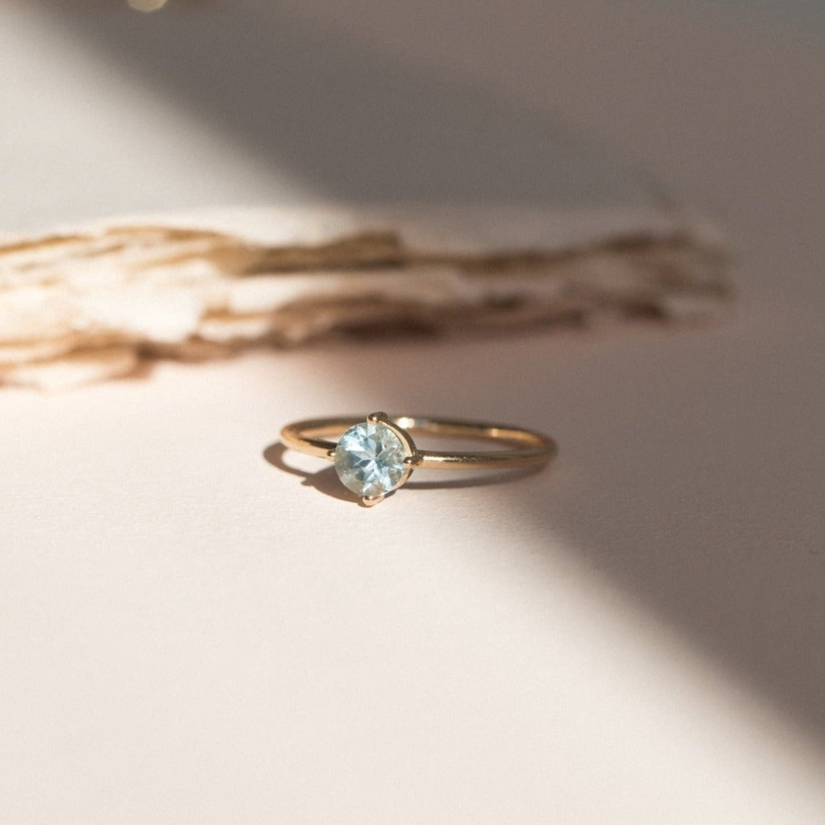 Compass Aquamarine 14K Ring