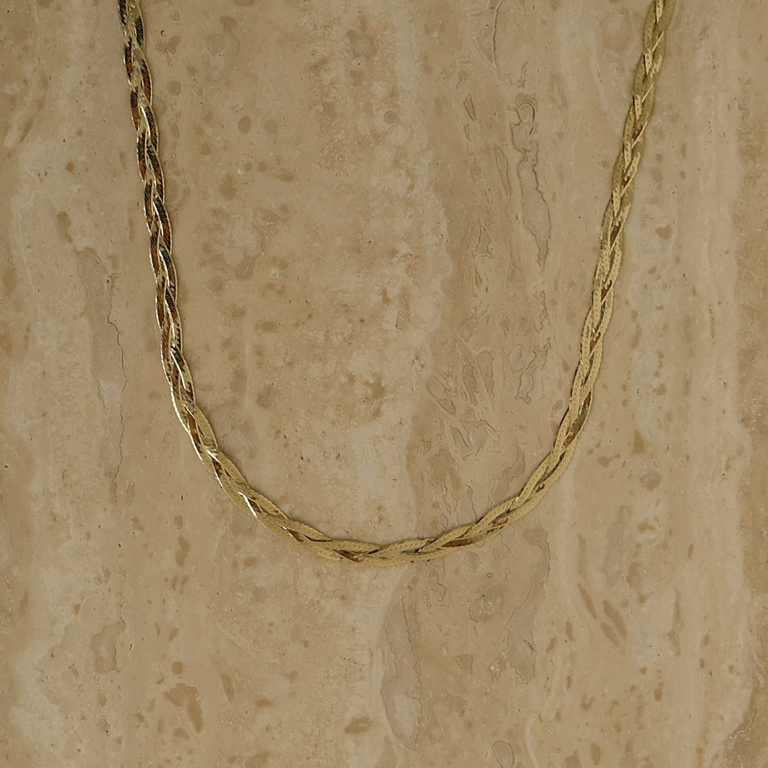 Braided Herringbone 10K Necklace