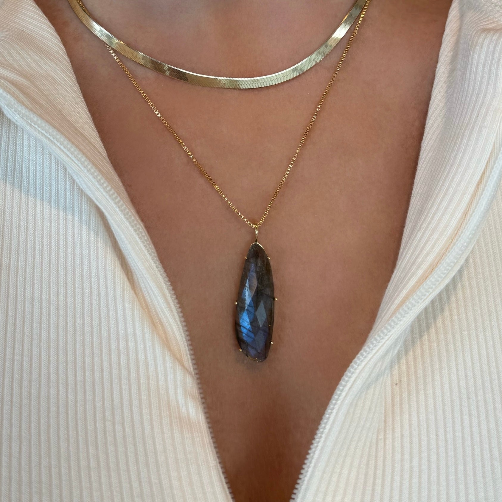Freeform Labradorite Necklace