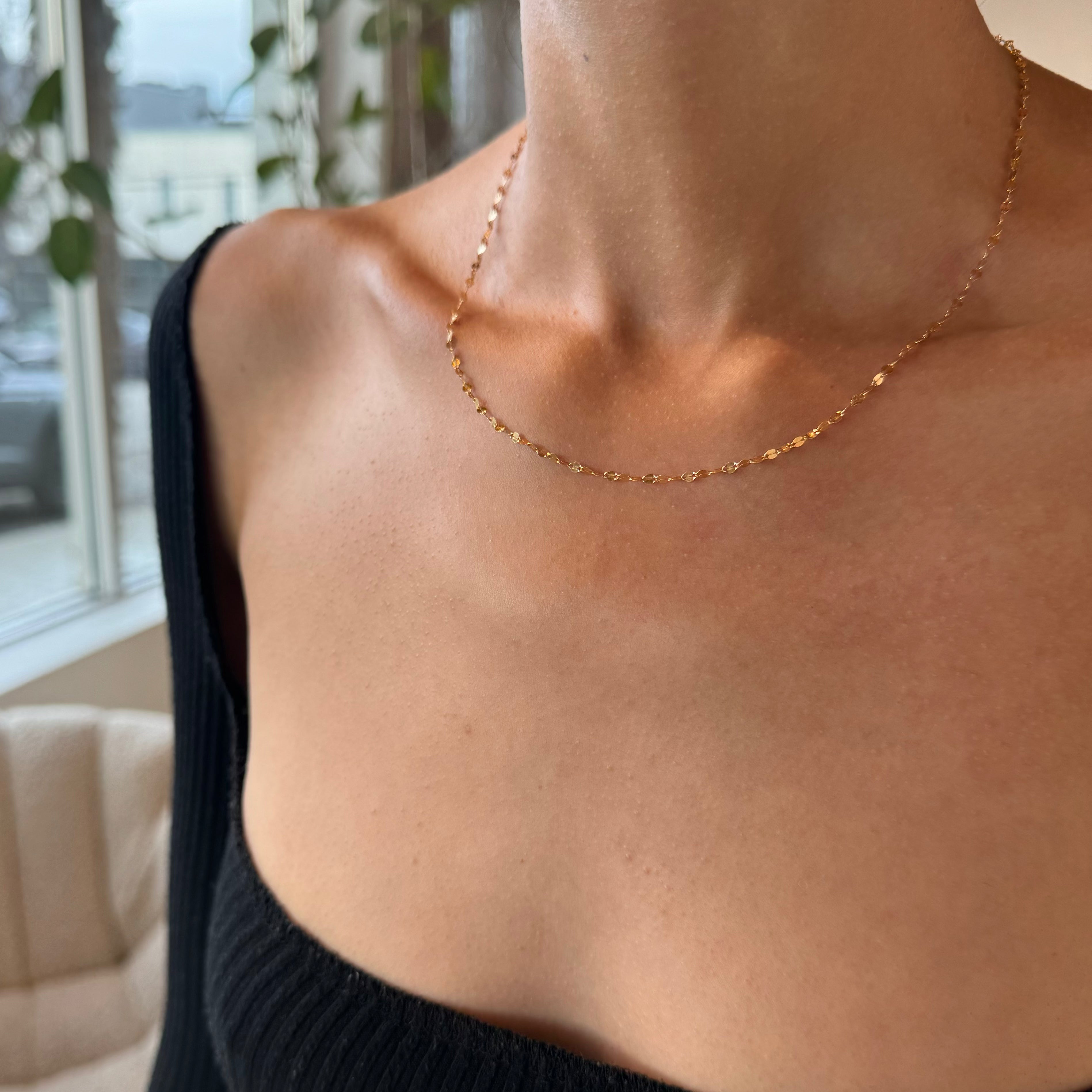 Shimmer Chain Goldfill Necklace